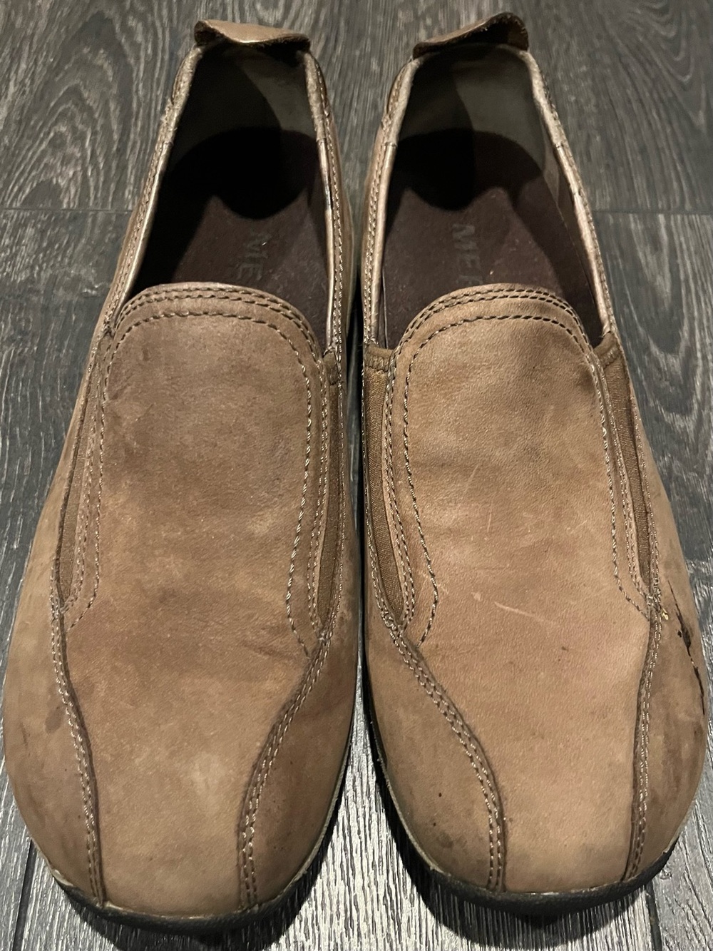 MERRELL DarknTan Sueded Moccasin Slip-Ons Sz 8 ORIG $129+! COMFORT LUXURY!